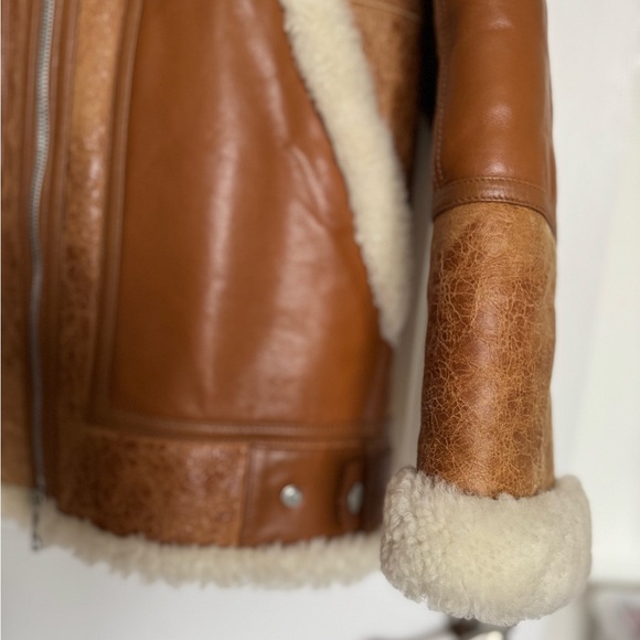 The Arrivals Moya Alpine Leather Shearling Jacket - Picture 7 of 9